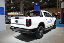 New Ford Ranger at the 2022 CV Show - rear view, white