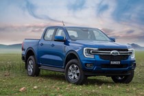 New Ford Ranger - front view, blue, XLT