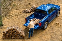 New Ford Ranger - rear top view, blue, XLT