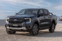 New Ford Ranger - front view, black, Sport