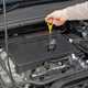 Checking oil dipstick - Winter car check