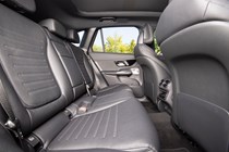 Mercedes GLC (2023) review: rear seats, black leather upholstery