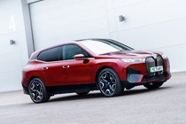 BMW electric cars - iX, red, front view