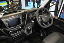Iveco eDaily interior, black upholstery