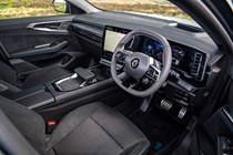 Renault Austral (2023) review: dashboard and infotainment system, black upholstery
