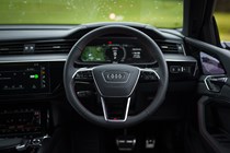 Audi Q8 E-Tron Sportback review - interior, steering wheel