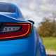 Toyota GR86 review: LED taillight detail shot, blue paint