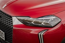 DS 3 E-Tense (2023) review: LED headlight, red car