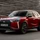 DS 3 E-Tense (2023) review: front three quarter static, red car