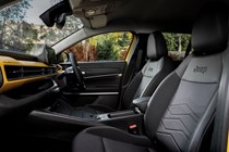 Jeep Avenger (2023) review: front seats, black upholstery