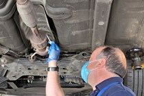 SmartWater security marking a catalytic converter