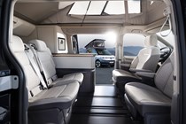 VW California Concept - lounge with storage hidden