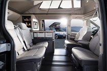 VW California Concept - lounge showing storage