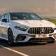 Mercedes-AMG A45 S review, white, facelift, front, driving