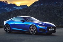 2020 Jaguar F-Type facelifted model in blue