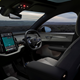 Volvo EX30 review (2024): dashboard and infotainment system, black upholstery