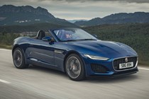 Jaguar F-Type Roadster - blue, front tracking