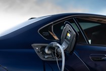 BMW i5 review (2023): charging socket, plugged in charging