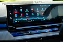 BMW i5 (2023) review: infotainment system, black upholstery