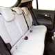 Fiat 600e rear seats, cream synthetic leather upholstery