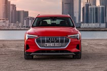 Audi E-Tron in red front grille design