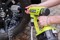 Ryobi pressure washer cleaning Toyota wheel