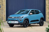 Dacia Spring review - front, blue