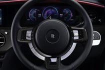 Rolls Royce Spectre steering wheel and driver's display
