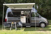 Volkswagen Grand California - side, camping, awning open