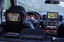 Mercedes-Benz GLE Class 4x4 (2015-) - lhd model interior detail showing rear TV screen