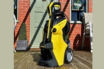 Karcher K7 pressure washer standing upright