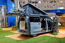 New Ford Transit Custom Nugget at the 2023 Dusseldorf Caravan Salon - grey, rear