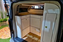 New Ford Transit Custom Nugget at the 2023 Dusseldorf Caravan Salon - grey, kitchen
