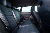 Cupra Ateca review - rear seats, blue leather