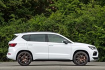 Cupra Ateca review - facelift, side view, white