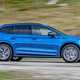 Most efficient electric cars: Skoda Enyaq iV, side view driving, blue paint