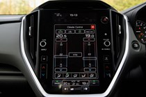 Subaru Crosstrek review (2024): infotainment system on climate control menu