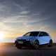 Hyundai Ioniq 5 N (2024) review: front three quarter static, sunset shot, matte blue paint, Spanish roads
