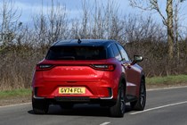 Lexus LBX in red, rear