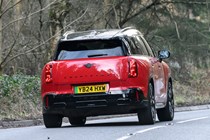 Mini Countryman Cooper SE in red, rear