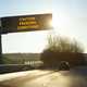 Winter warning gantry sign - How to clear your windscreen