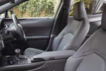 Lexus UX review - Premium Sport Edition, front seats, steering wheel, dashboard