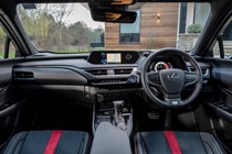 Lexus UX review, interior, steering wheel, dashboard