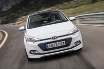 Hyundai i20 Hatchback (2015-) - Spanish lhd model - Driving/action, front profile tracking