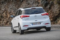 Hyundai i20 Hatchback (2015-) - Spanish lhd model - Driving/action, rear three-quarters
