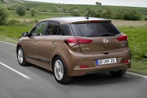 Hyundai i20 Hatchback (2015-) - German lhd model - Driving/action, rear three-quarters
