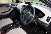Hyundai i20 Hatchback (2015-) - UK rhd model, interior detail - driver's seat