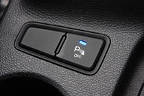 Hyundai i20 Hatchback (2015-) - UK rhd model, interior detail - parking sensor on/off switch