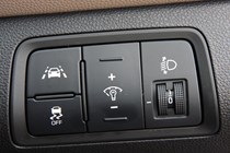 Hyundai i20 Hatchback (2015-) - UK rhd model, interior detail - traction control and lane keeping assist controls