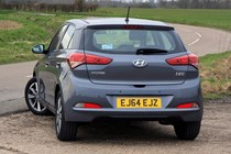 Hyundai i20 Hatchback (2015-) - UK rhd model, static exterior rear three-quarters